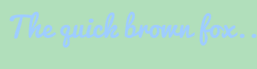 Image with Font Color 9FCDFF and Background Color B1DFBB